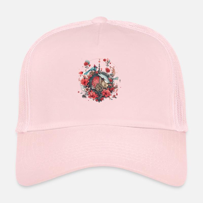 Blumen, Uhr design Trucker Cap