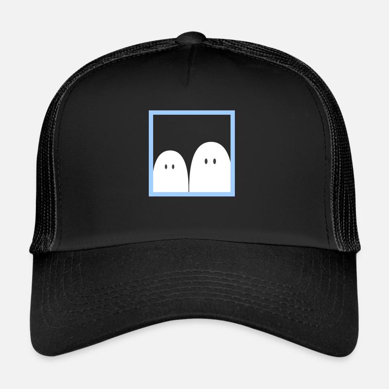 Gespenst in einem blauen Rahmen Trucker Cap