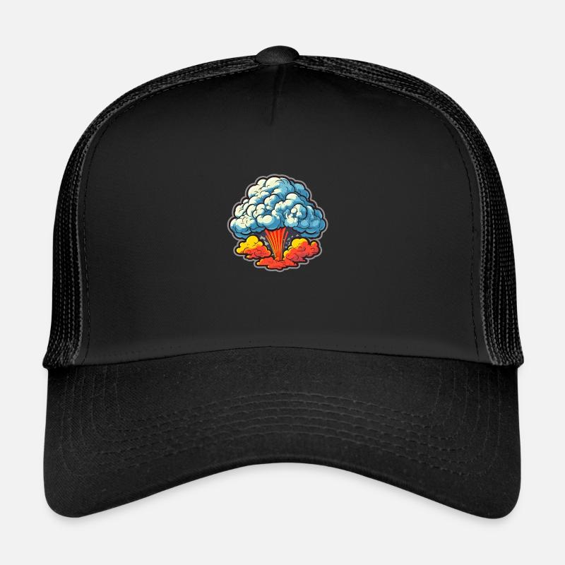 Explosion Fireworks Pyrotechnics Trucker Cap