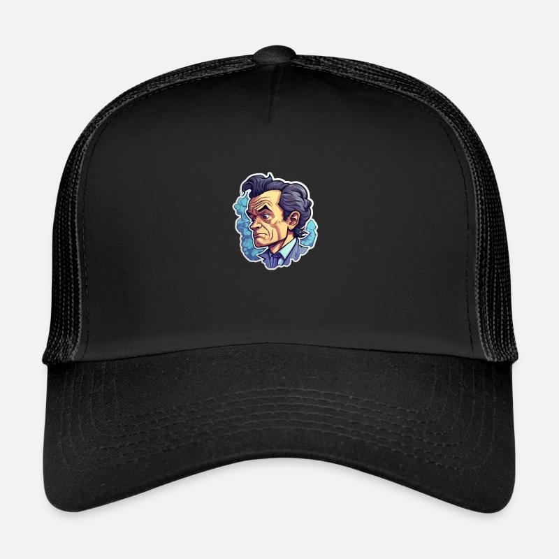 Richard Feynman - Trucker Cap - Schwarz/Schwarz