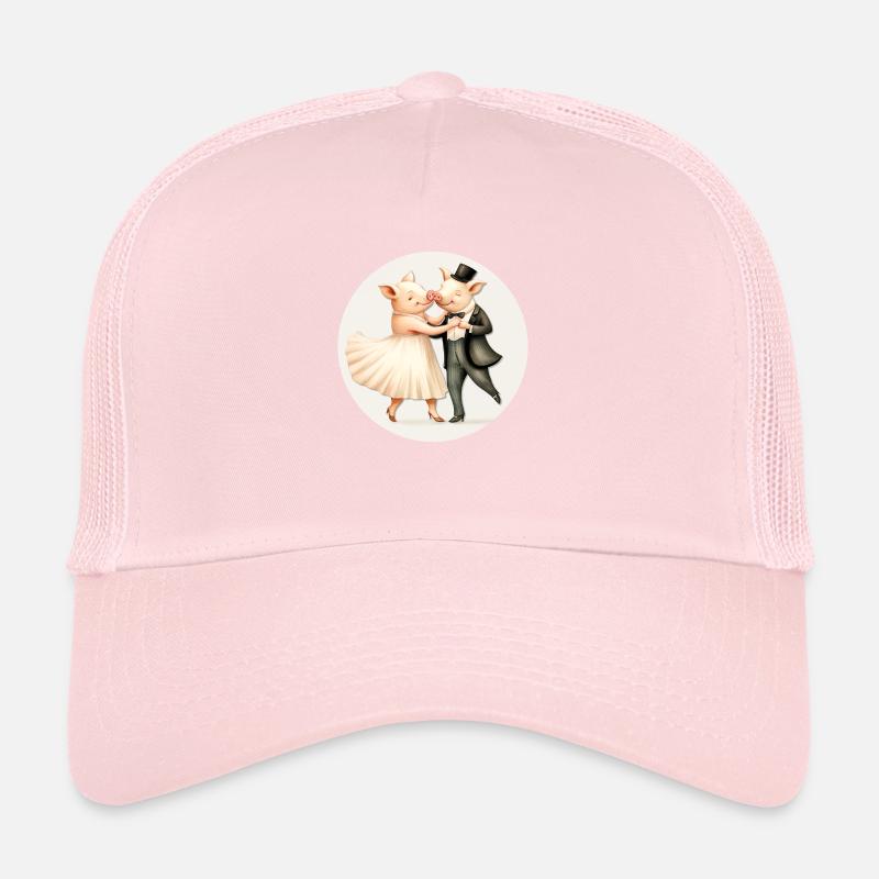 Deux cochons dansent Casquette trucker 