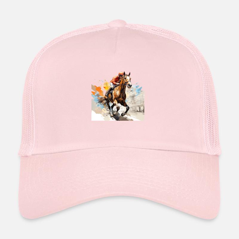 Pferd auf der Rennbahn Trucker Cap