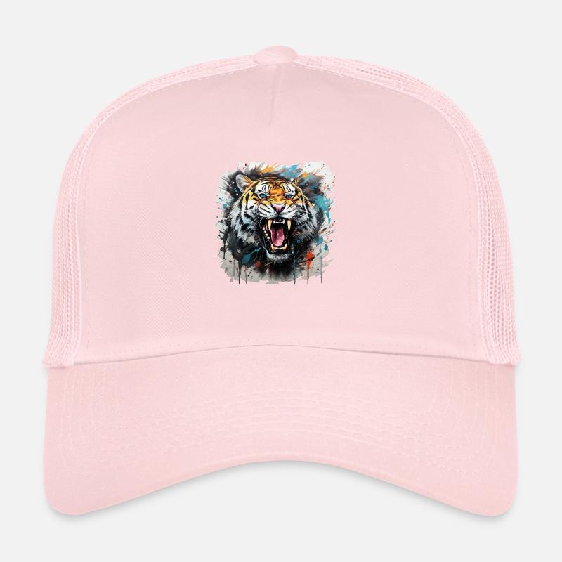 Tiger Design Tête de Tigre Casquette trucker 