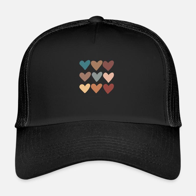 9 Herzen - Trucker Cap - Schwarz/Schwarz