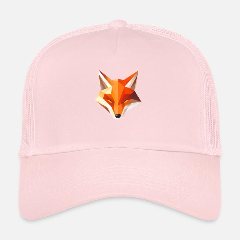 Fox Head Low Poly Logo Design Casquette trucker 