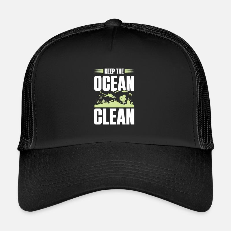 Clean Ocean Environmental Protection Trucker Cap