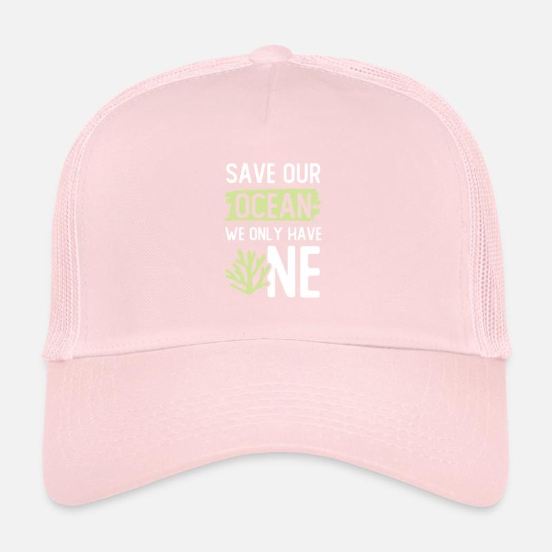 Save the Ocean Saying Trucker Cap