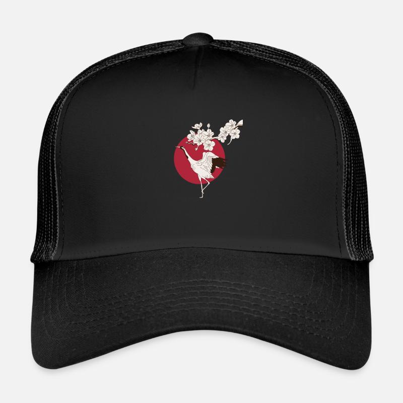 Kunst Japans - Japanische Kunst - Trucker Cap - Schwarz/Schwarz