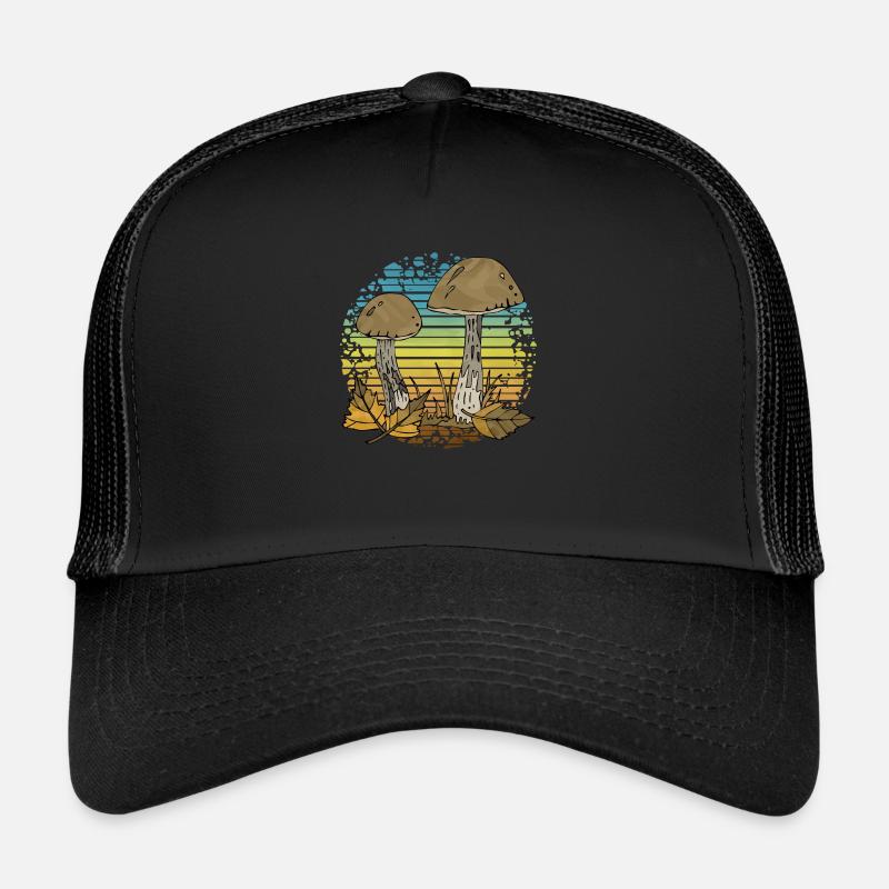 Pilze - Trucker Cap - Schwarz/Schwarz