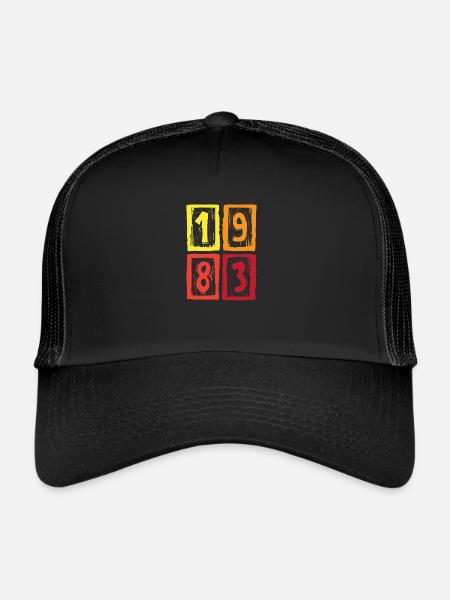 1983 40e anniversaire - Casquette trucker  - noir/noir - Devant