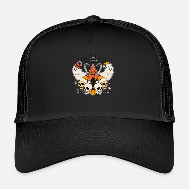 Spooky Halloween - Trucker Cap - Schwarz/Schwarz