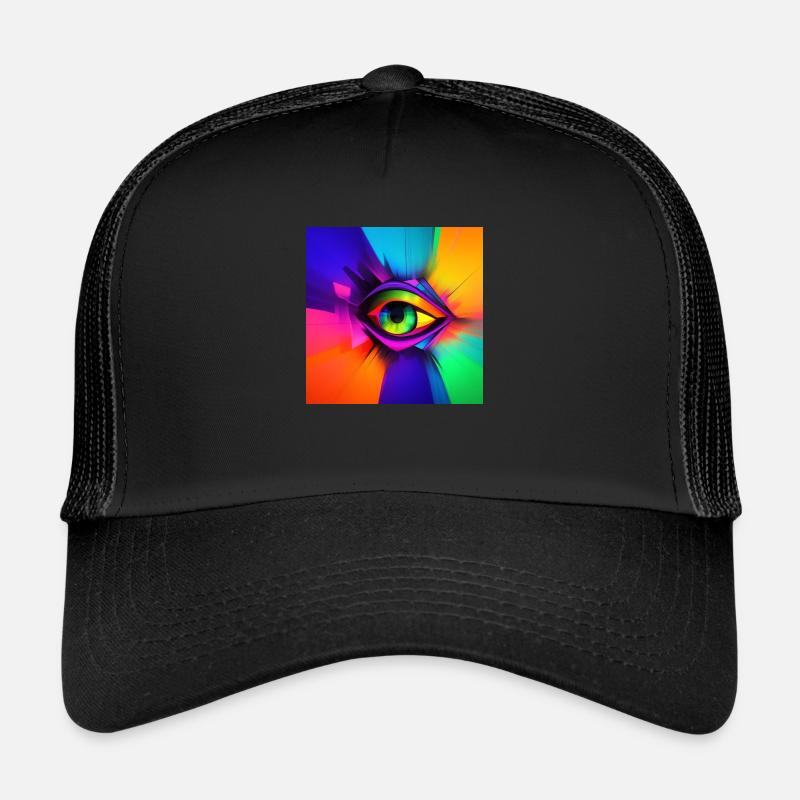 Résumé oculaire - Casquette trucker  - noir/noir