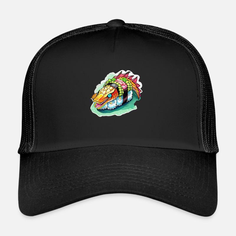 Sushi Dragon - Trucker Cap - black/black