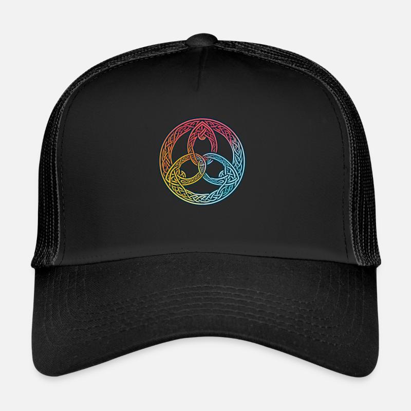 Keltisches Herz von Breizh Ring - Trucker Cap - Schwarz/Schwarz