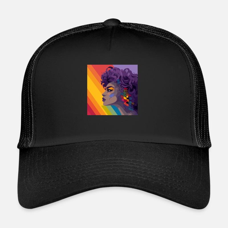 Rainbow Women Trucker Cap
