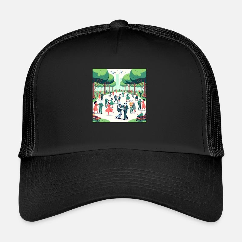 Rythme partagé - Casquette trucker  - noir/noir