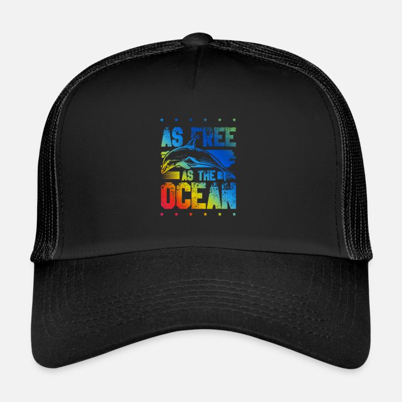 dolphins save the ocean Trucker Cap