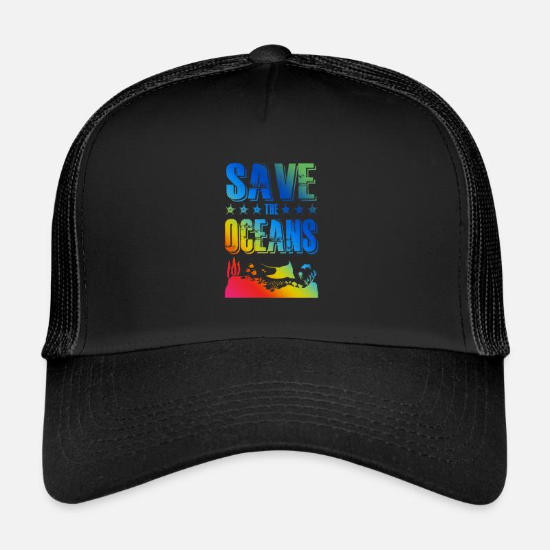 save the ocean Trucker Cap