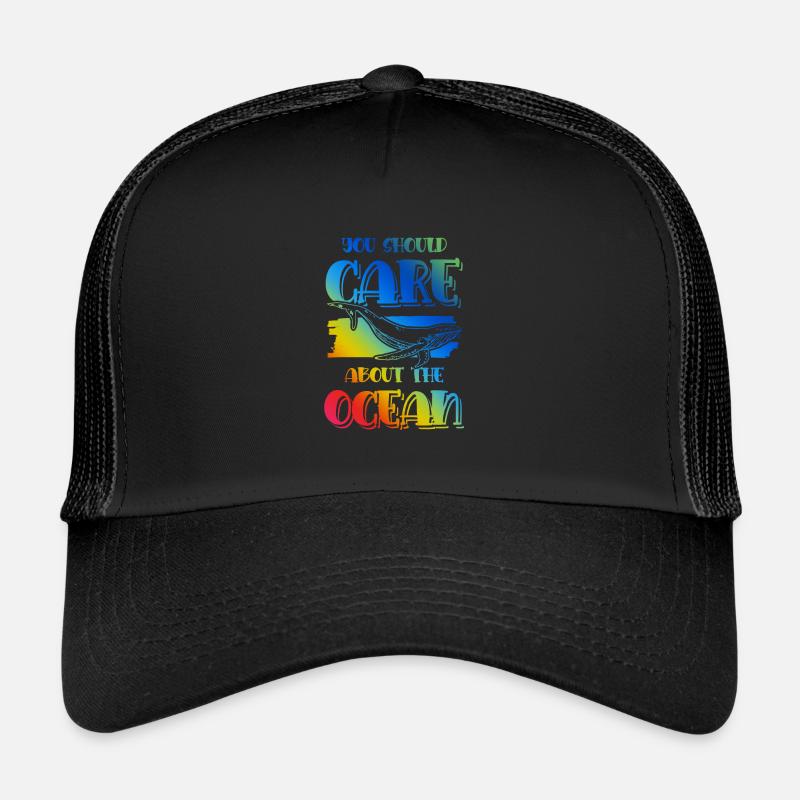 Save the Ocean Saying Trucker Cap