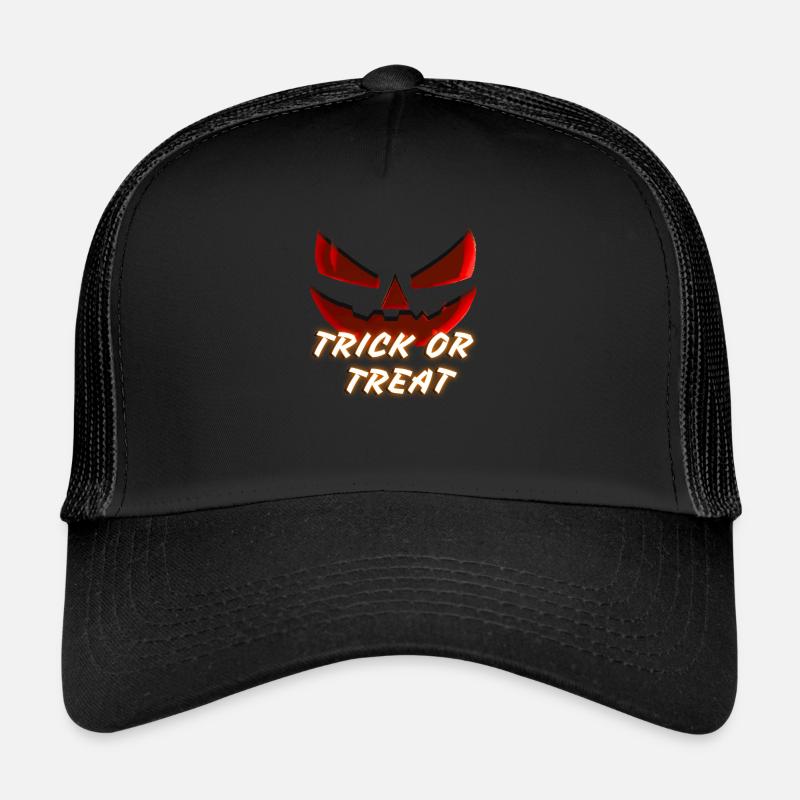Trick or Treat Halloween citrouille visage grimace Casquette trucker 