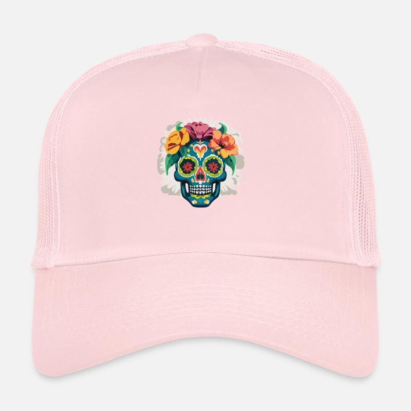 Calavera - Colorful Skull Trucker Cap