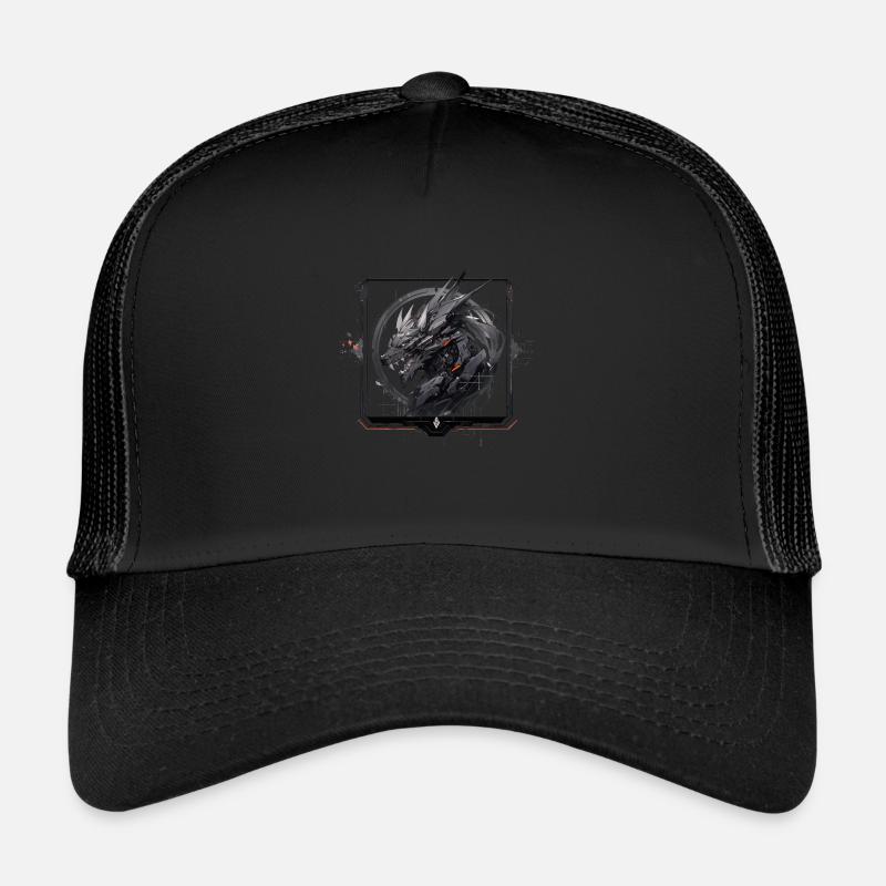 Mecha Tier Tiger Wolf Fuchs Drache Cyborg Trucker Cap