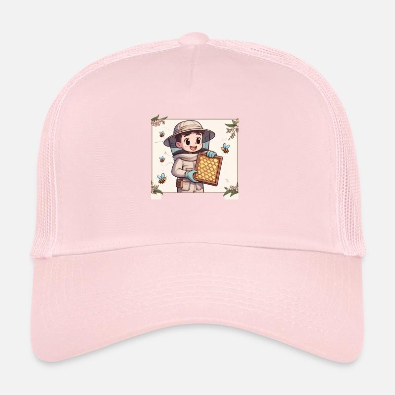 Cartoon Beekeeper 4 Trucker Cap