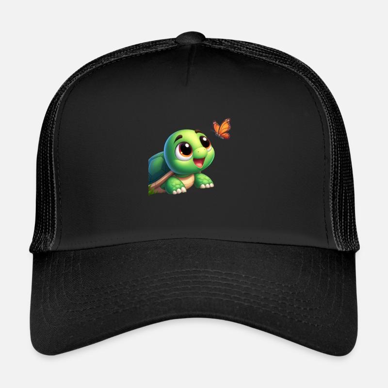 Cartoon Turtle 4 Trucker Cap