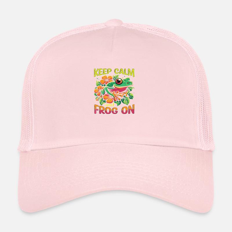 Keep Calm and Frog on Trucker Cap