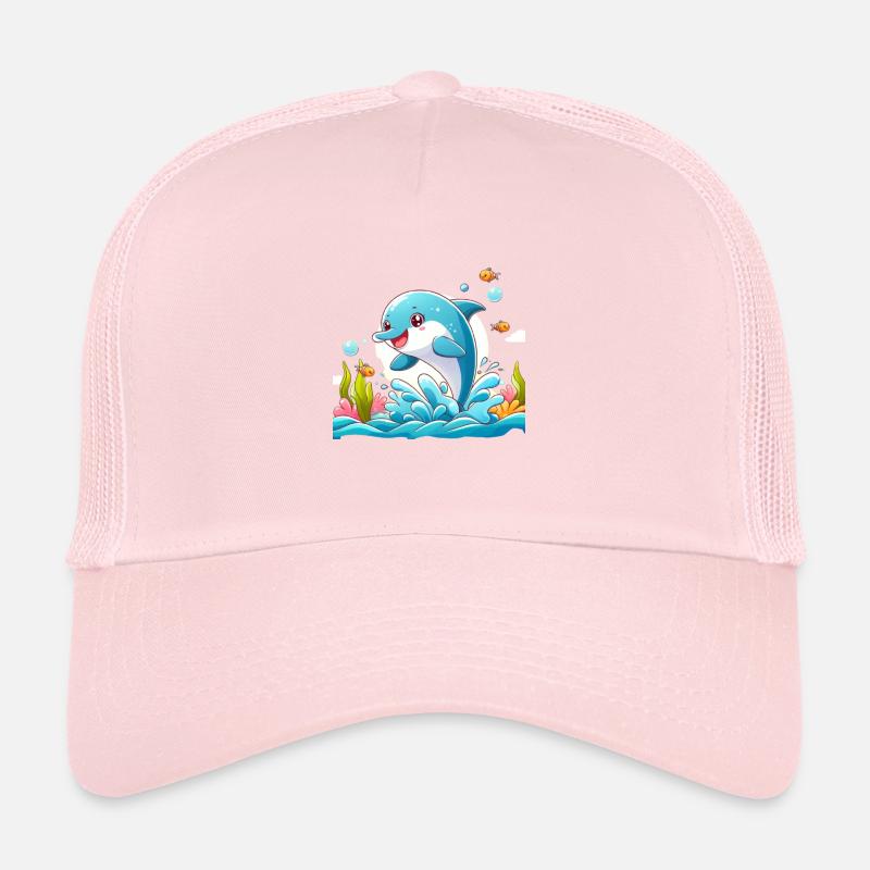 Dolphin Cartoon 2 Trucker Cap