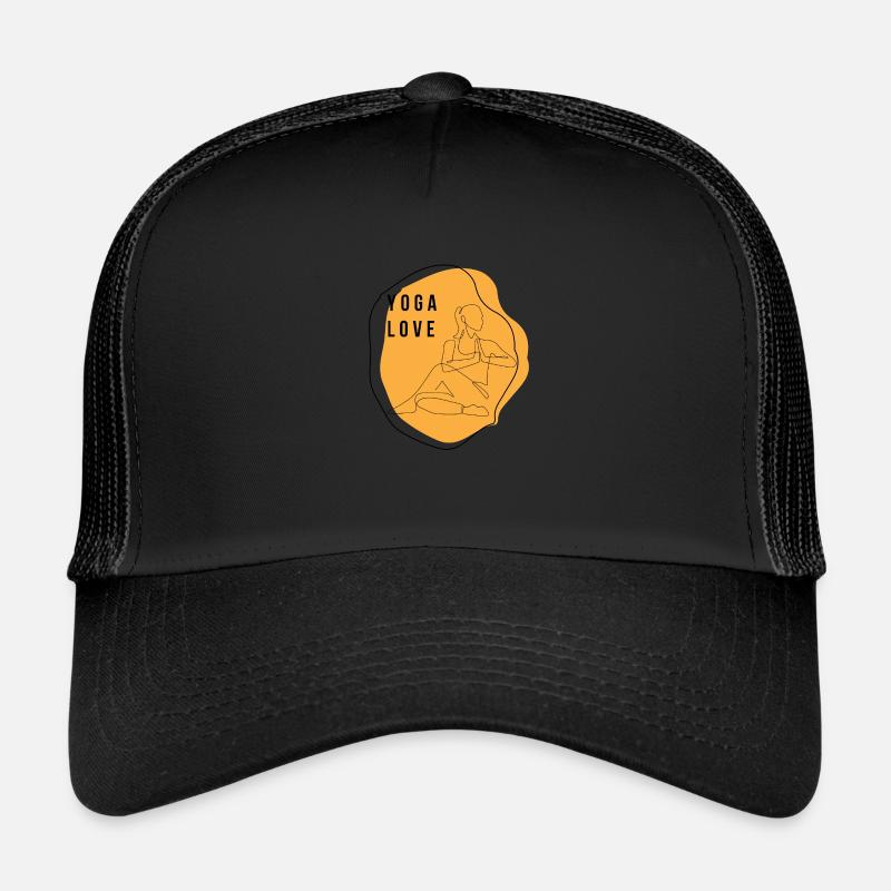 Yoga-Liebe - Trucker Cap - Schwarz/Schwarz