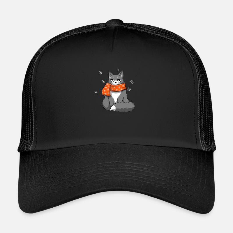 Chat de Noël Casquette trucker 