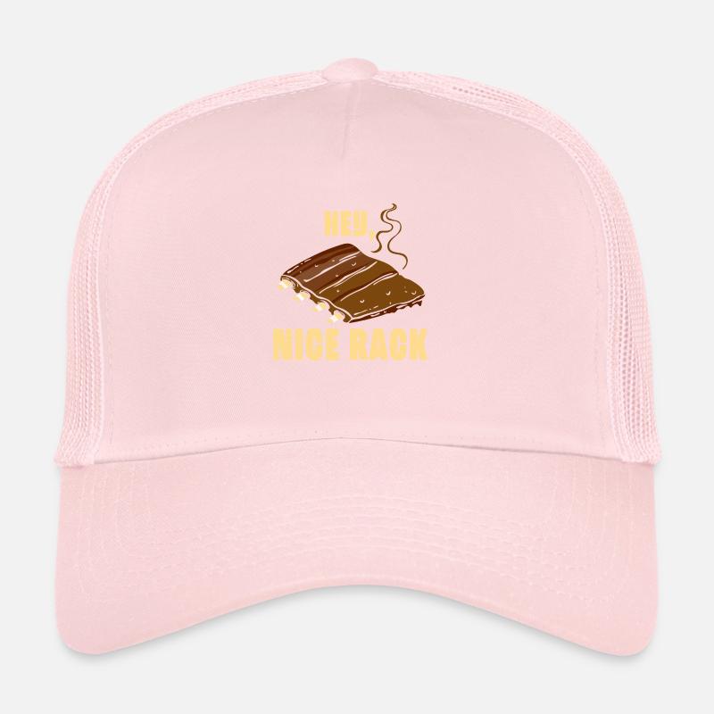 Hey Nice Rack Ribs Grill BBQ Short Ribs Rack Trucker Cap