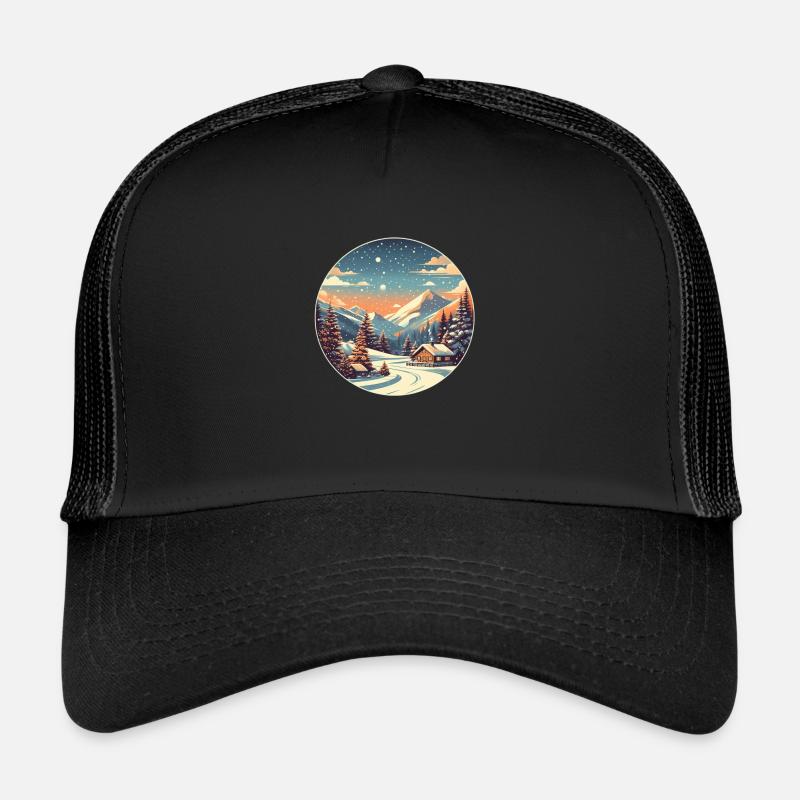 Winter Landscape - Snow, Forest, Winter, Mountains Trucker Cap