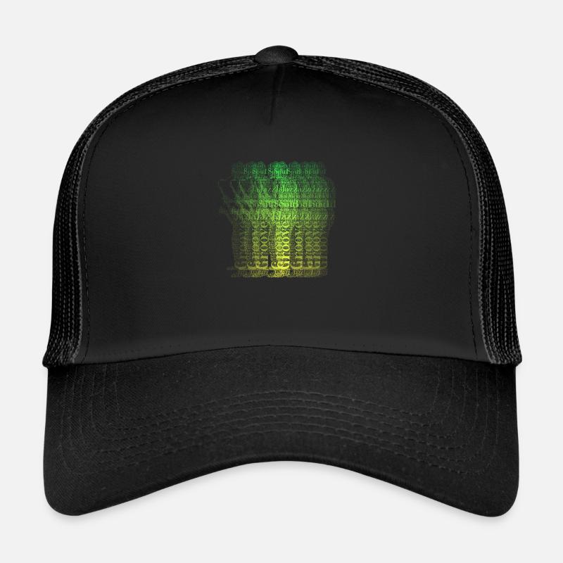 Jazz Groove Saxophonist Musiker - Trucker Cap - Schwarz/Schwarz