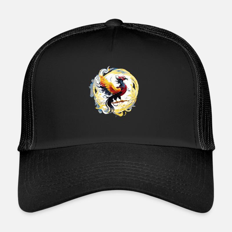 Blazing Phoenix (Artwork Collection) - Trucker Cap - black/black