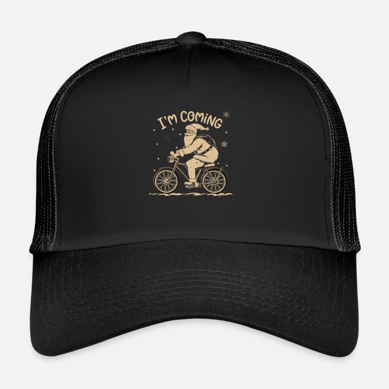 Der Weihnachtsmann kommt - Trucker Cap - Schwarz/Schwarz