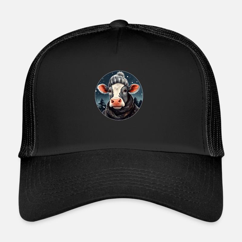 Vache en hiver Casquette trucker 