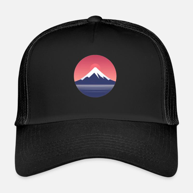 Mont Fuji minimaliste Casquette trucker 