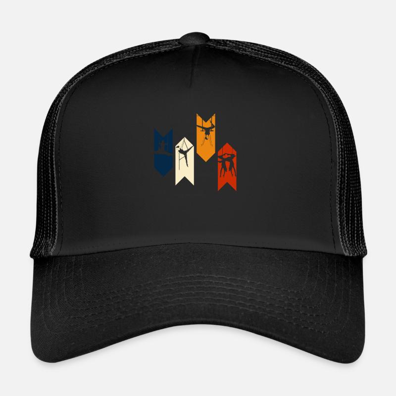 Vintage retro trapeze - trapeze gift idea Trucker Cap