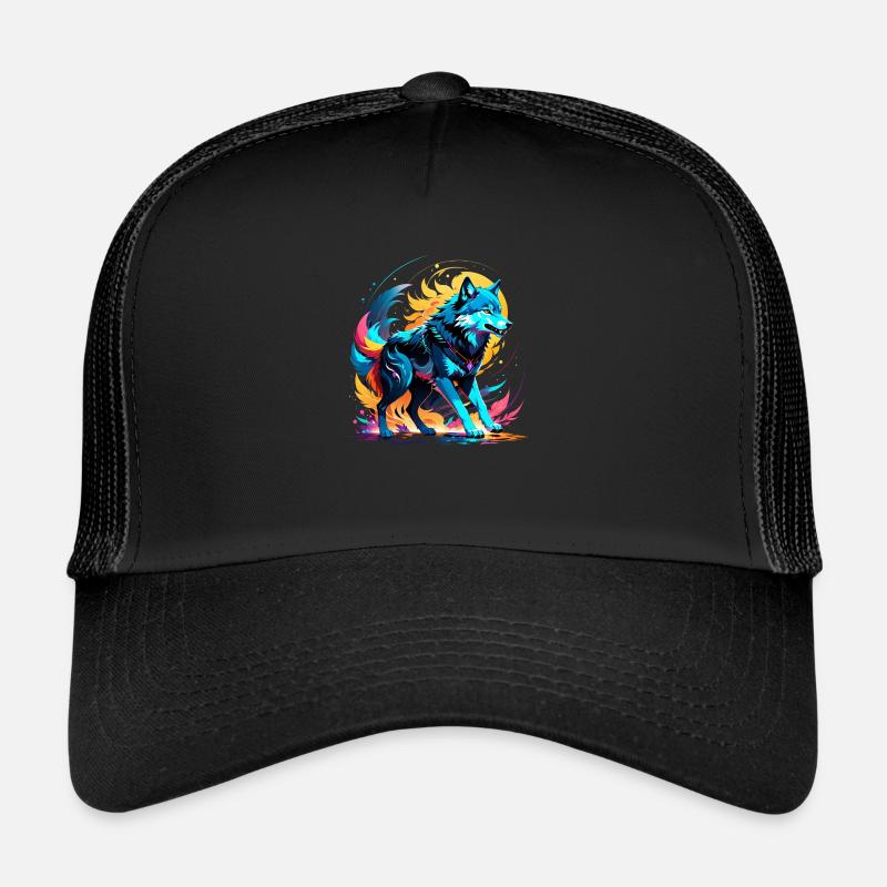 Wolf in Farbe Trucker Cap
