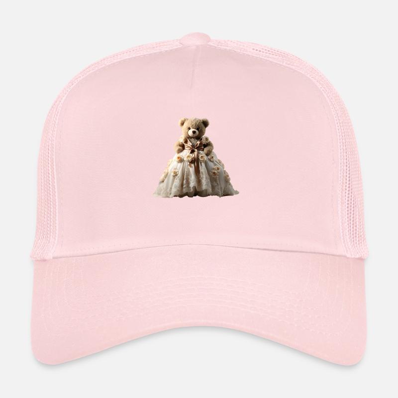 Ours en peluche en robe de mariée Casquette trucker 