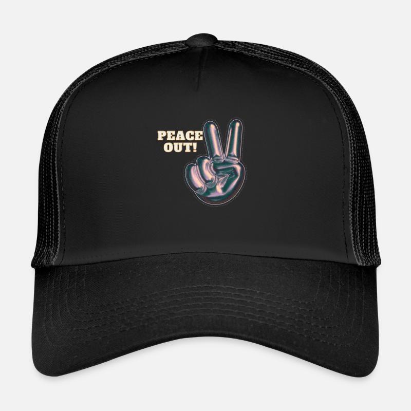 Paix à vous ! - Casquette trucker  - noir/noir