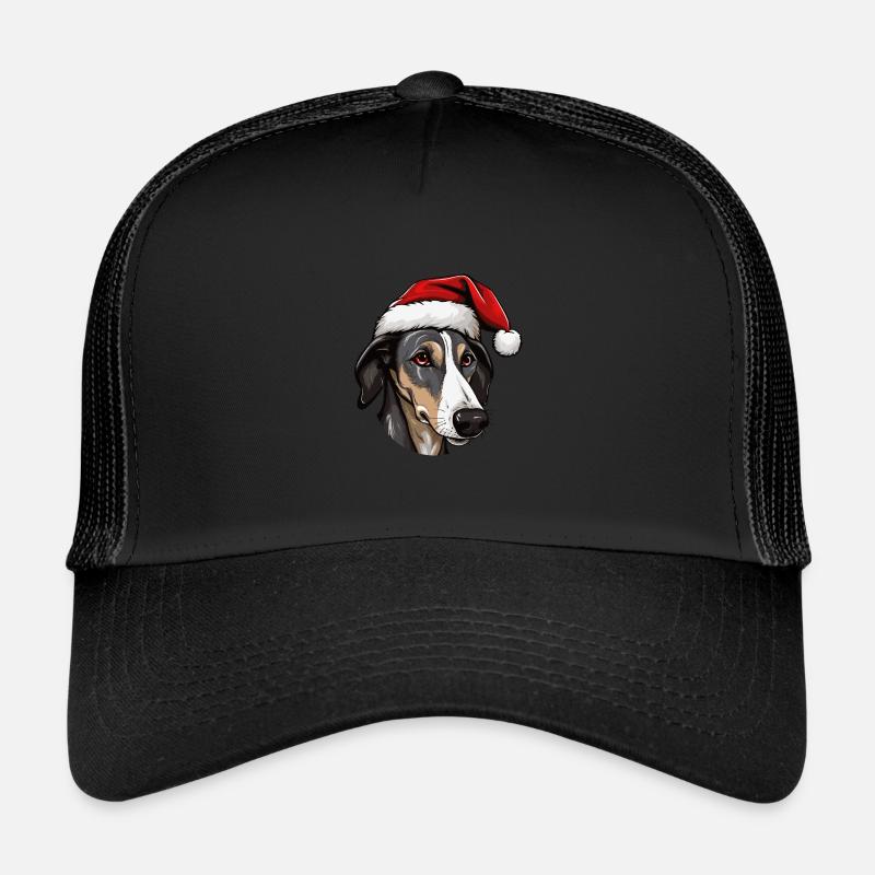 Greyhound Dog Head Christmas Xmas Trucker Cap