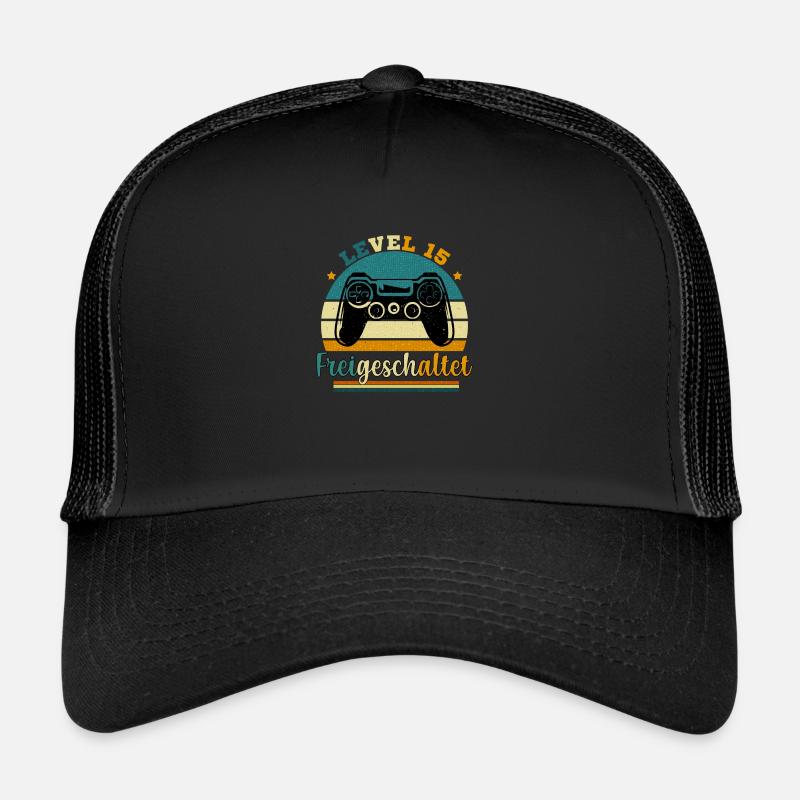 Level 15 Freigeschaltete Geschenkidee 15 Jahre Trucker Cap
