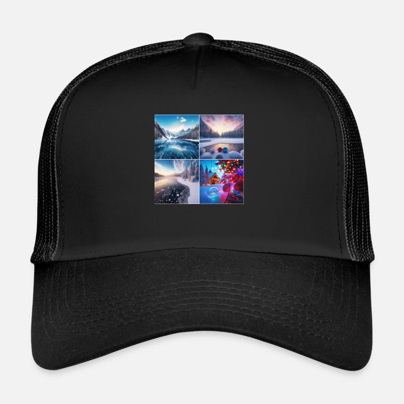 Noël au bord du lac Casquette trucker 