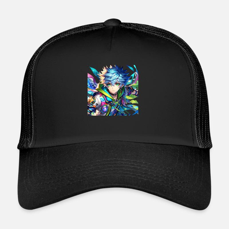 Manga anime boy - Trucker Cap - black/black