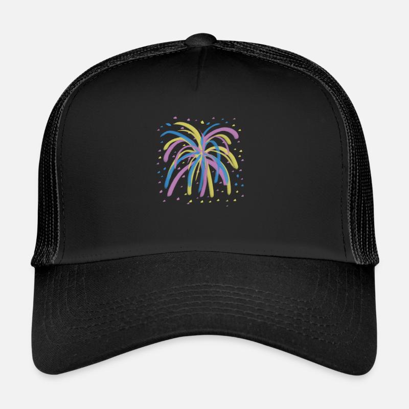 Fireworks in dazzling colors - Trucker Cap - black/black