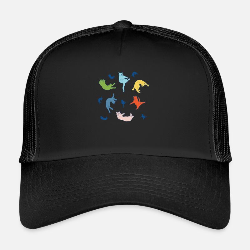 Chute de chats - Casquette trucker  - noir/noir