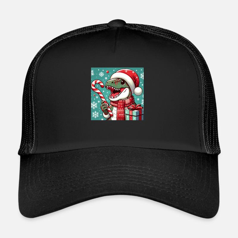 Christmas Dinosaur Trucker Cap
